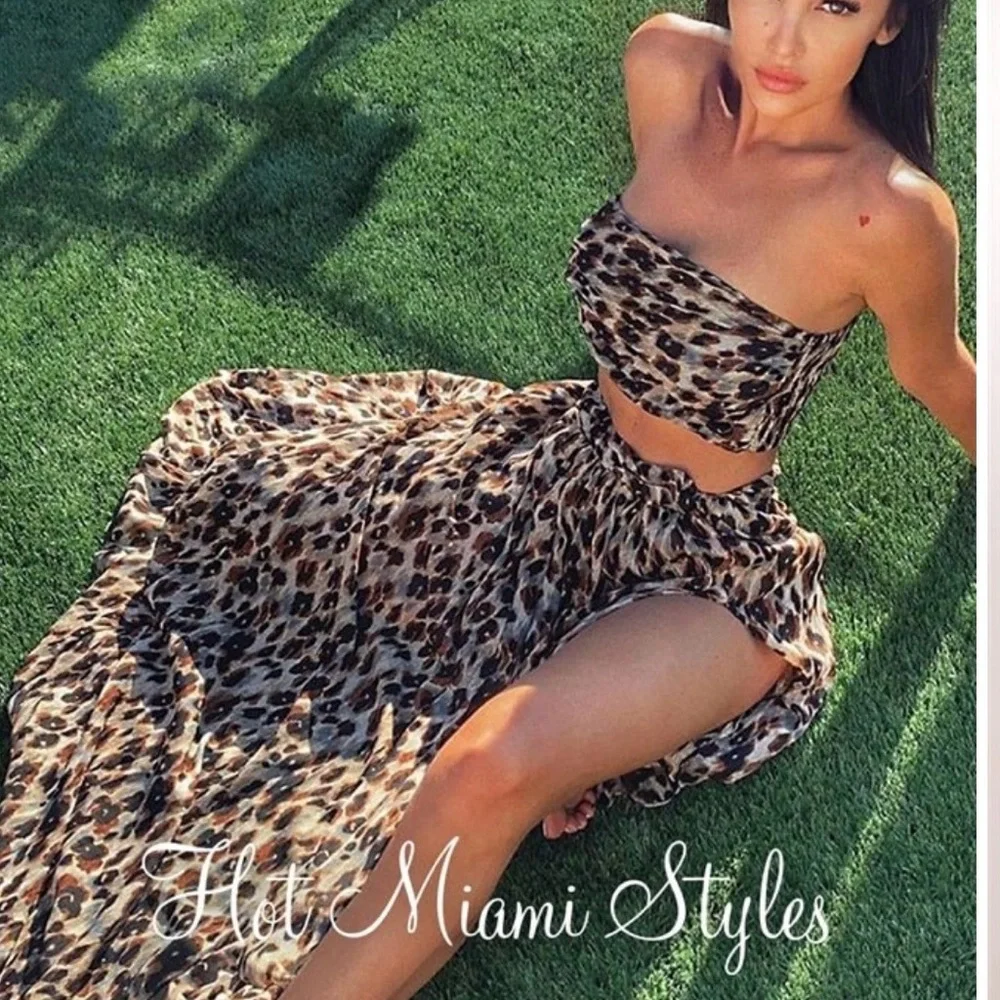 Leopard Print Two-Piece Set - Picture 4 of 6